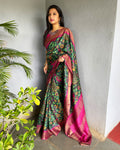 EE-V05584 Green Kalam Tussar