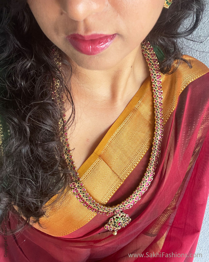 EE-S50636 Maroon Maheshwari Sari