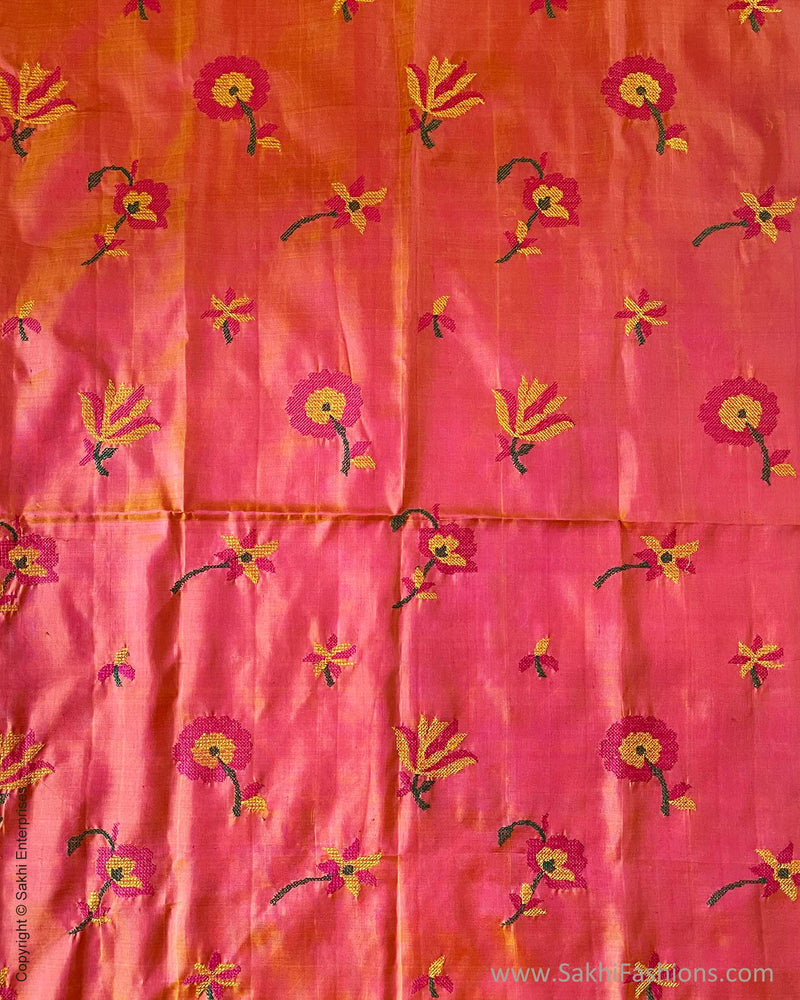 BL-V06965 Peach Kanchi BlouseF