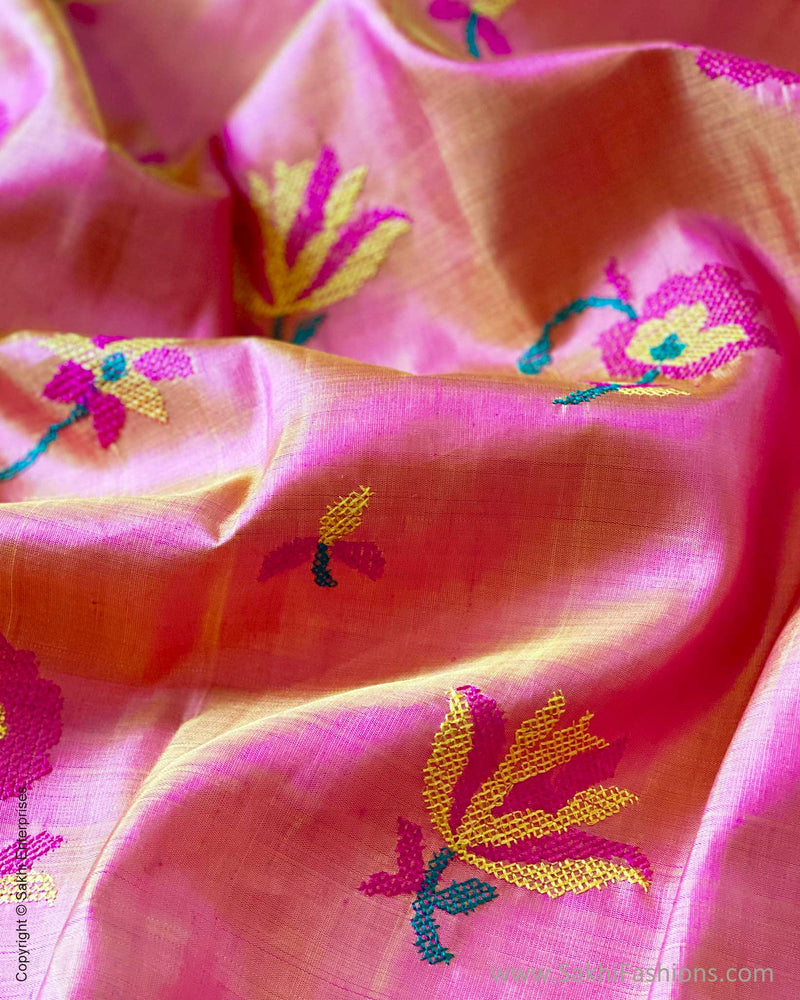 BL-V06965 Peach Kanchi BlouseF