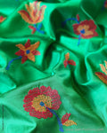 BL-V06964 Green Kanchi BlouseF