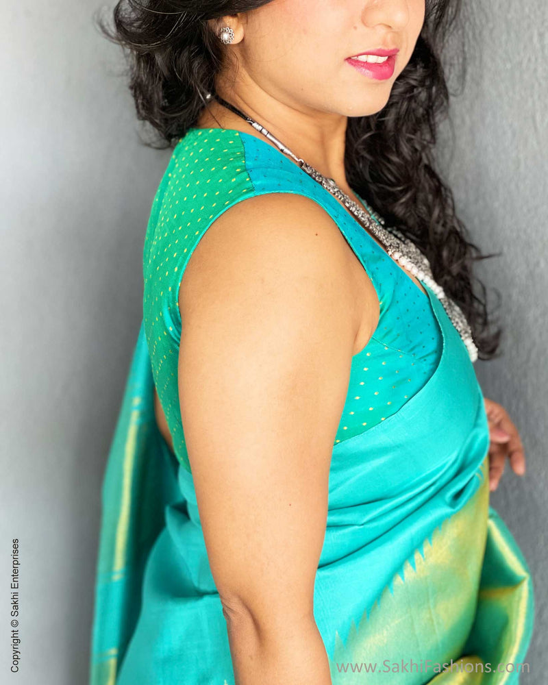 EE-V04748 Green Kanchi saree