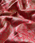 BL-V08229 Red Banarsi Blouse