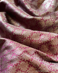 BL-V08232 Plum Banarsi Blouse