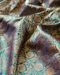 BL-V08226 Blue Banarsi Blouse