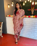 EE-V09724 Red Kalam Suit