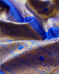 BL-V09683B Blue Banarsi Blouse