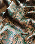 BL-V08224 Green Banarsi Blouse