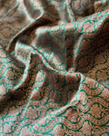 BL-V08225 Green Banarsi Blouse