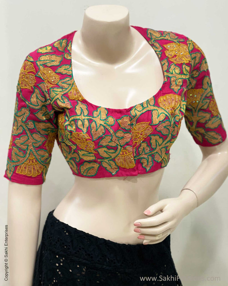 BL-S58024 Pink Applique Rblouse