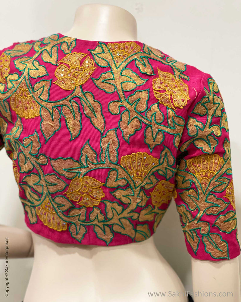 BL-S58024 Pink Applique Rblouse