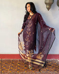 EE-V06995 Brown Dhakai Salwar