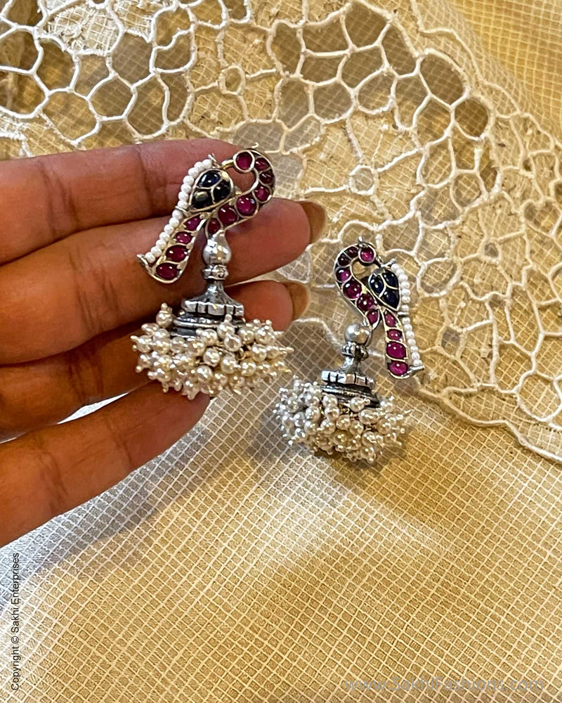 AS-V11522 Silver Jhumka Earring
