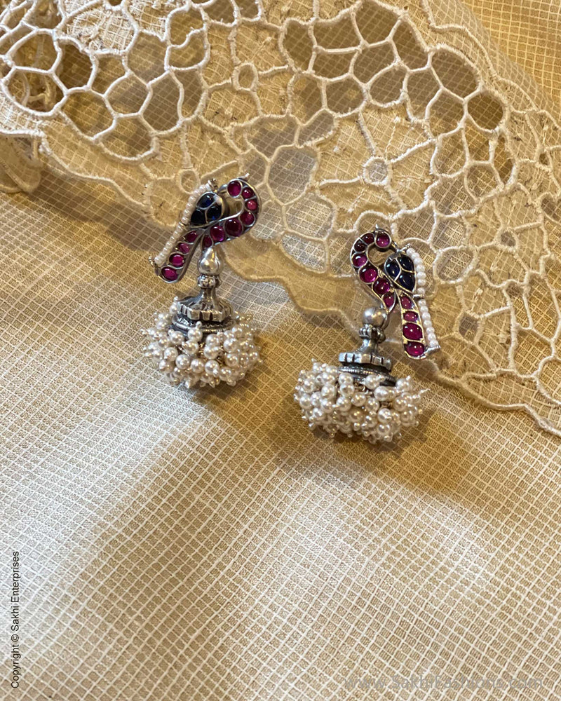 AS-V11522 Silver Jhumka Earring