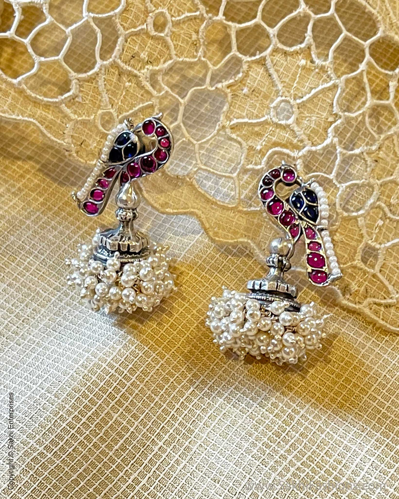 AS-V11522 Silver Jhumka Earring