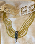 AS-V11541 Yellow Silver Mala