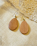 AJ-V08500 Wood Oval Earring