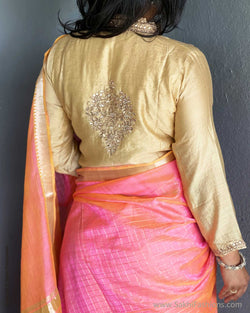 DP-V09438 Cream Chanderi Blouse