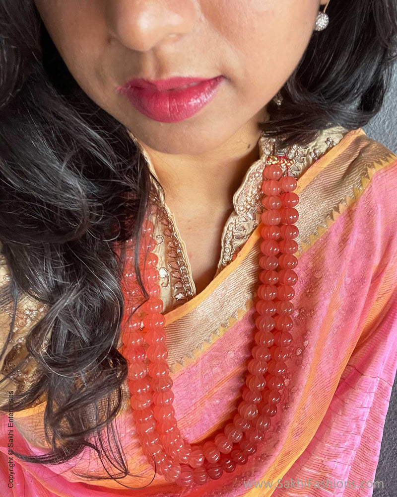 EE-V08384 Peach Silk Mangalgiri Sari