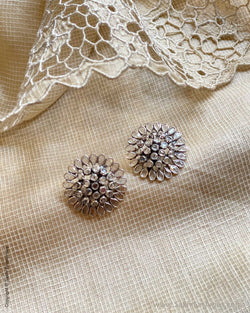 AS-V11397 Silver flora Stud