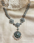 AS-V11535 Silver Green Mala