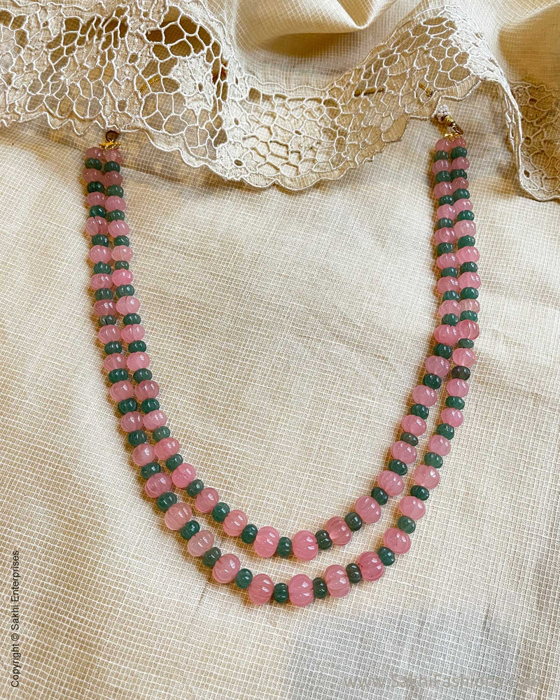 AJ-V03342 Peach Bead Mala