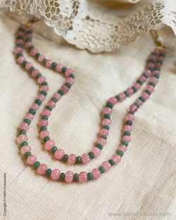 AJ-V03342 Peach Bead Mala
