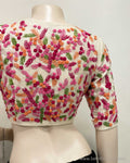 BL-V07215 Cream Tussar RBlouse