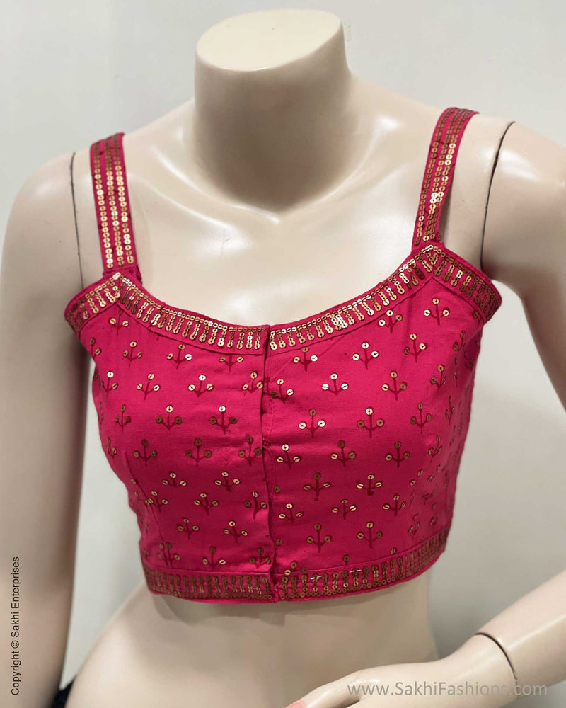 BL-V09850 Pink Spaghetti Blouse