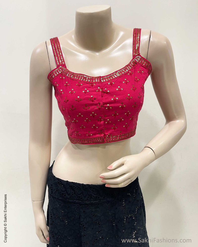 BL-V09850 Pink Spaghetti Blouse