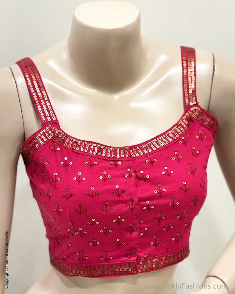 BL-V09850 Pink Spaghetti Blouse