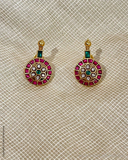 AS-V15320E Silver Gold Earring