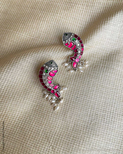 AS-V15341 Fish Silver Earring