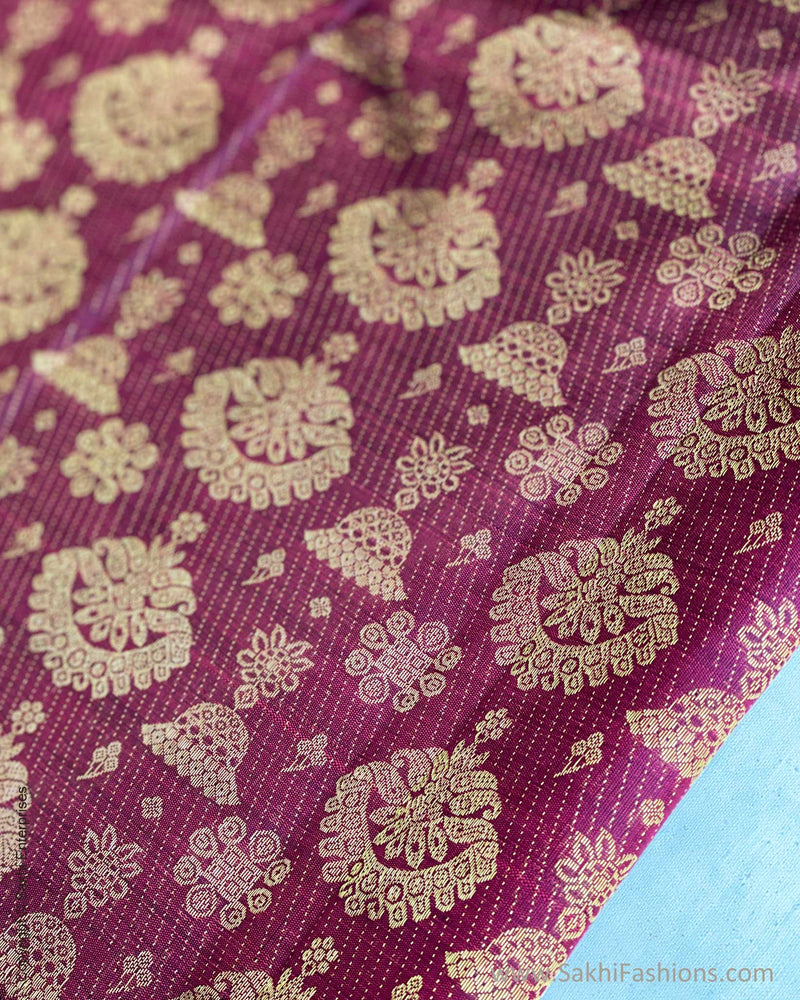 BL-V13438R Maroon Kanchi Blouse