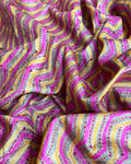 BL-V13687 Pink Zig Zag Blouse