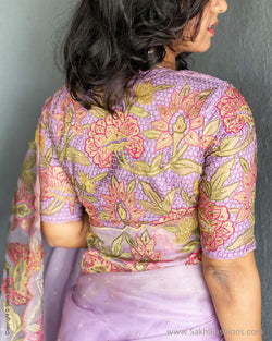 BL-V15396 Lilac Cutwork blouse