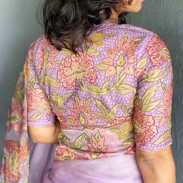 Patterned shirt blouse with stretchy cuffs - pink | Comma