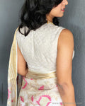 BL-V01961R Silver Tissue Blouse