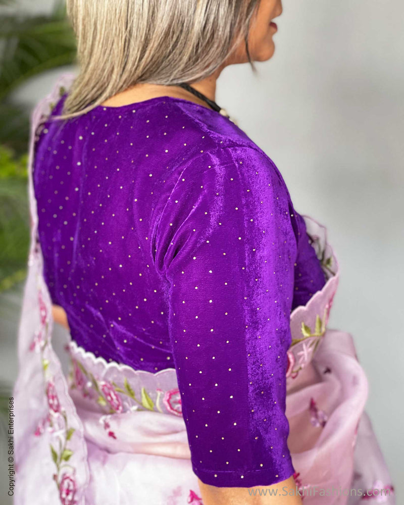EE-V14383 Lilac Organza Saree