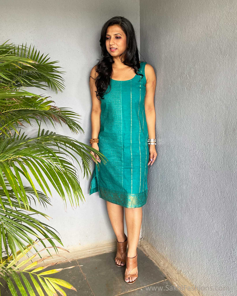 EE-V16241 Green Shift Dress Inner