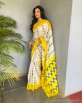 EE-V15436 Yellow Handwoven Ikat