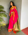 EE-V13794 Pink Kanjeevaram Sari