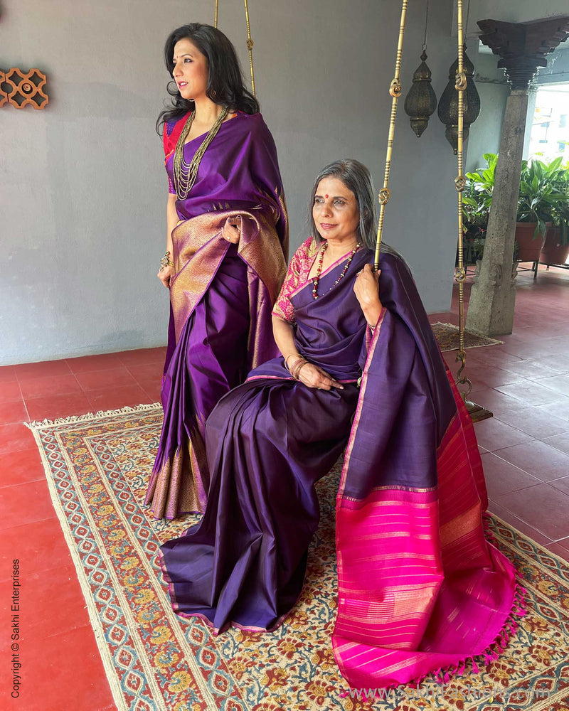 EE-V13411 Purple Kanchi saree