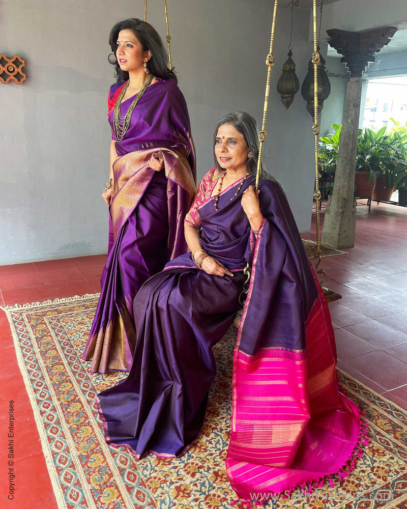 EE-V13411 Purple Kanchi saree