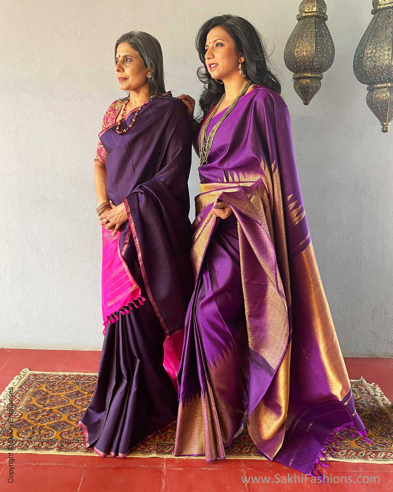 EE-V13411 Purple Kanchi saree
