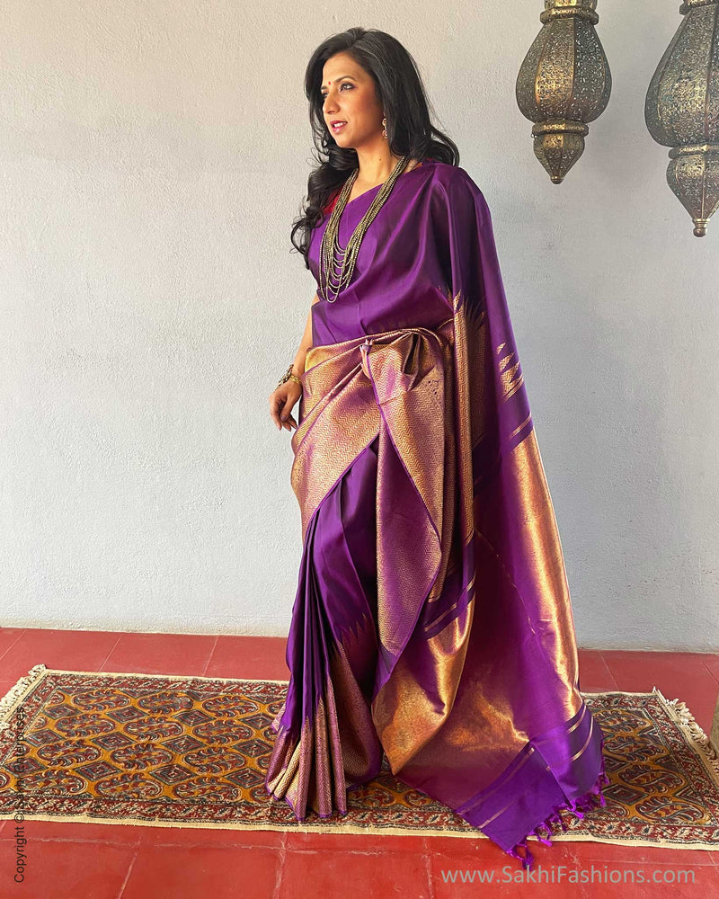 EE-V13411 Purple Kanchi saree