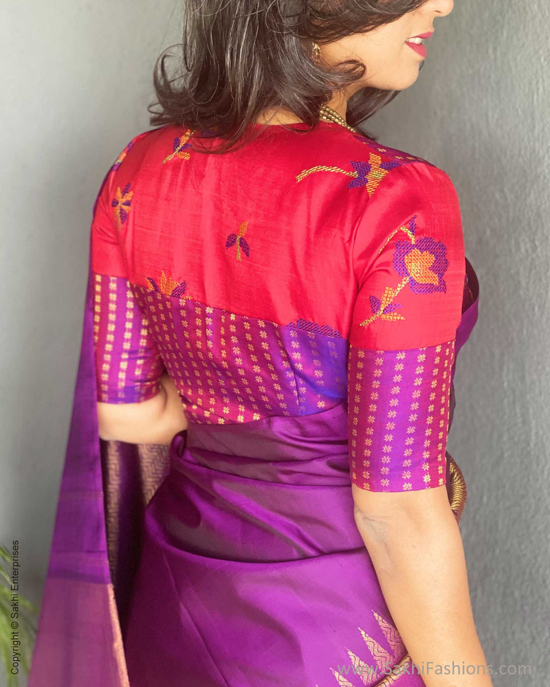 EE-V13411 Purple Kanchi saree