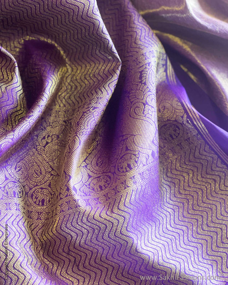 EE-V13411 Purple Kanchi saree