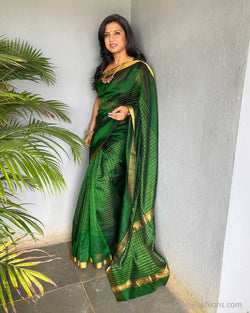 Green & Pure Cotton Saree  Sakhi Fashions – sakhifashions