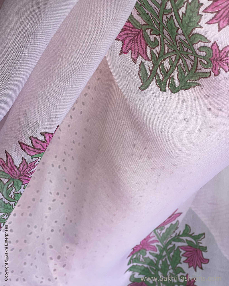 EE-V13720 Pink Organza Saree